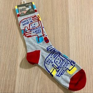 Blue Q “This Is What A Feminist Looks Like” Men’s Crew Socks, NWT